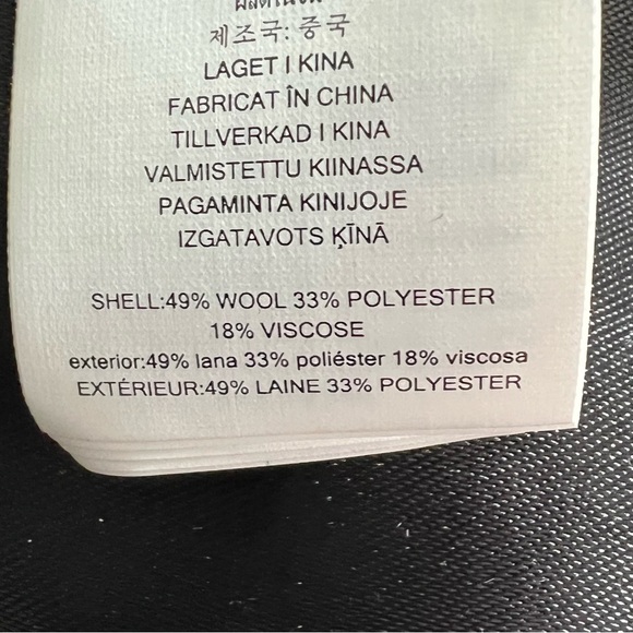 MICHAEL Michael Kors Wool Blend Black Double Breasted Coat w/Sequin Coll… - Picture 12 of 16